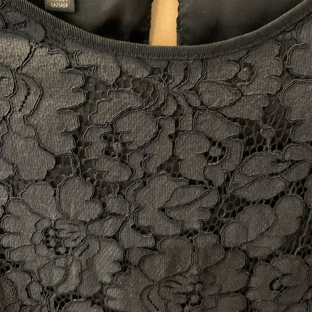 Ted baker mini dress all black with lace all over the dress
